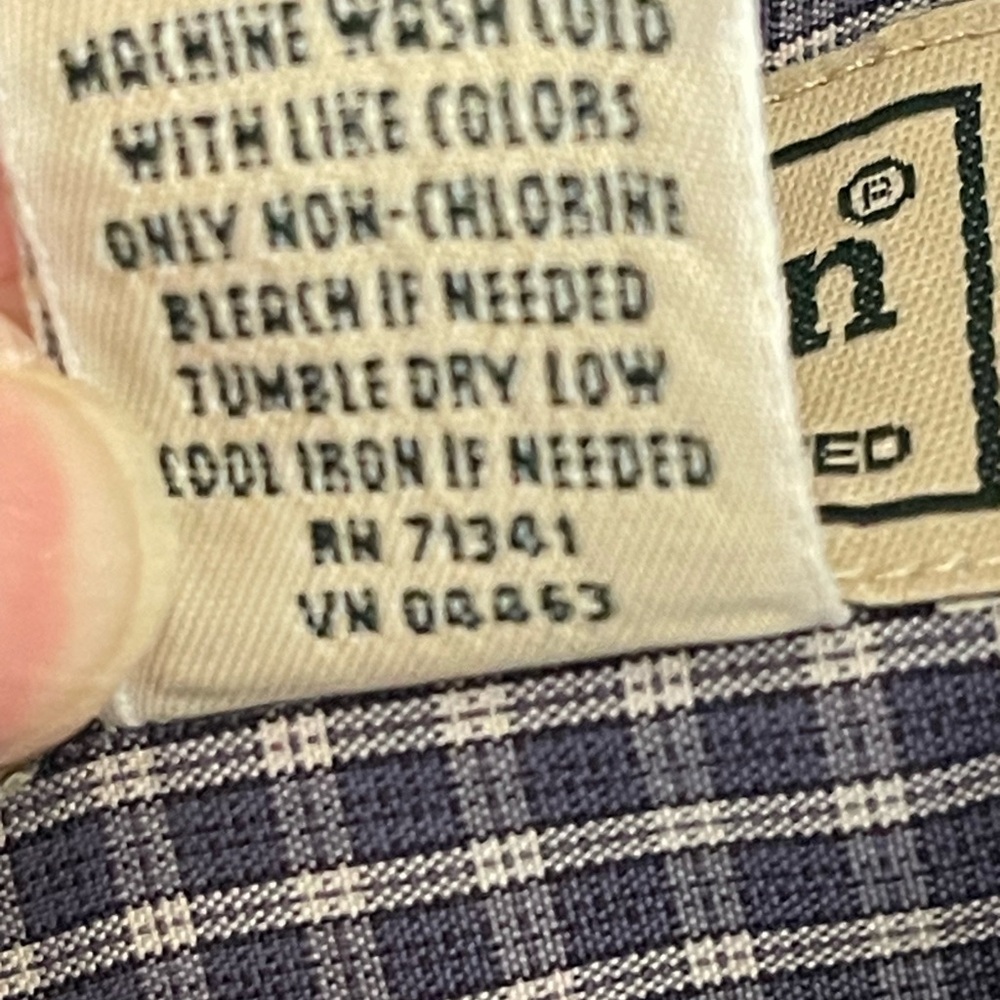 LL BEAN Men’s Blue Dress Shirt - Size Reg M-Long Sleeve Button Down - EUC - Picture 4 of 7